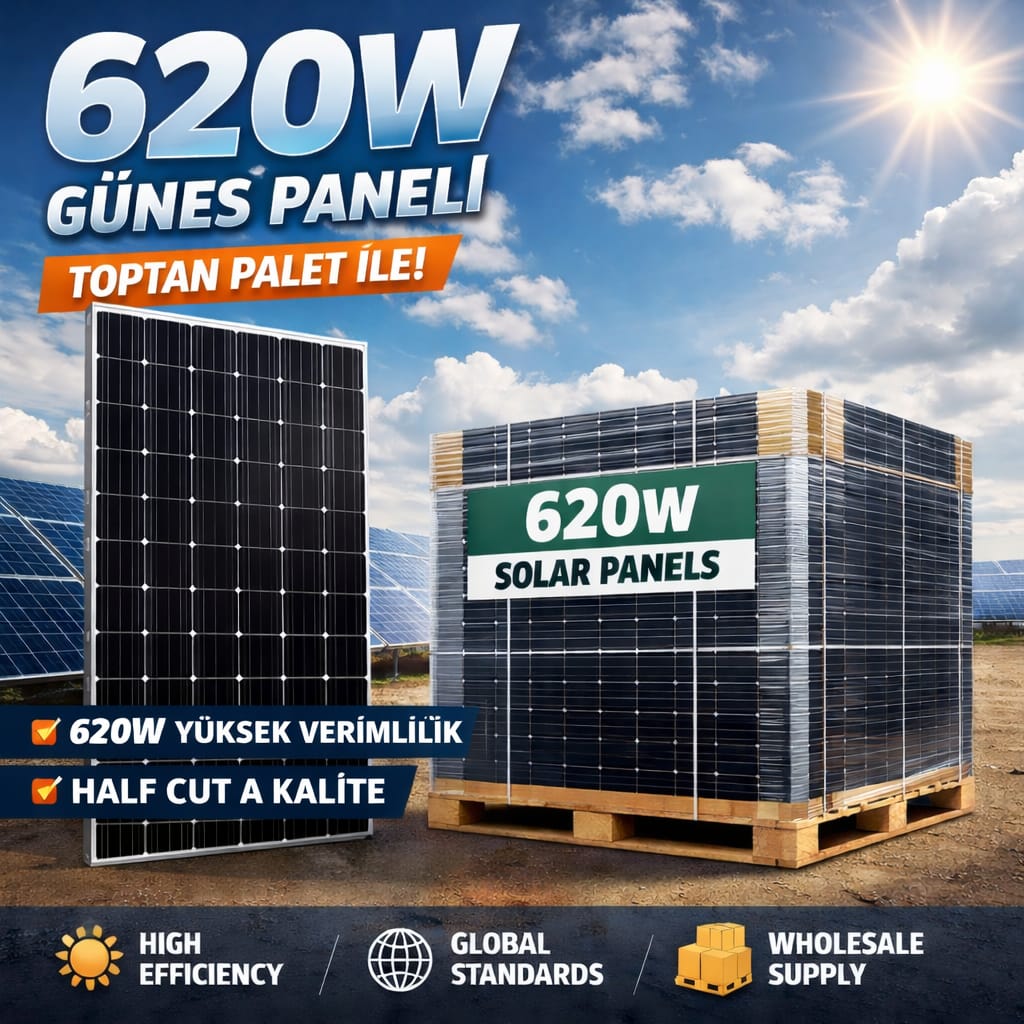 HALF CUT  A KALİTE 620W GÜNEŞ PANELİ